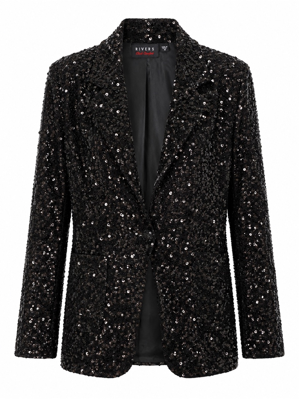 Joan Rivers Black Sequin Blazer Jacket